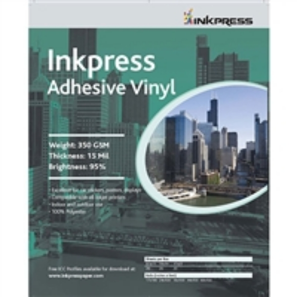 Inkpress Permanent Adhesive Vinyl 8.5"x11" 20 Sheets