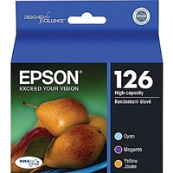 Epson High Yield Ink Cyan, Magenta, Yellow 3 Pack for WorkForce 630, 635, 520   T126520