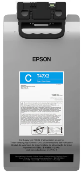 Epson UltraChrome T47 Cyan Ink for F3070 - 1.5L Bag