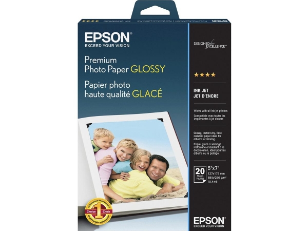 EPSON Premium Photo Paper Glossy Borderless 252gsm 5" x 7" - 20 Sheets