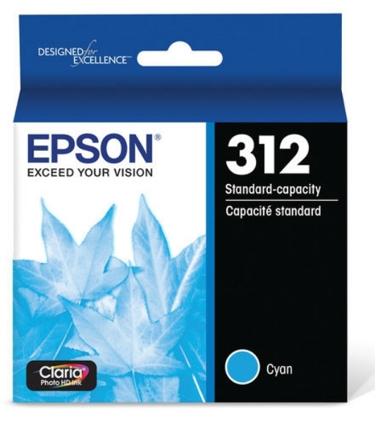 Epson 312 Claria Photo HD Cyan Ink for XP 15000, XP 8500 T312220S