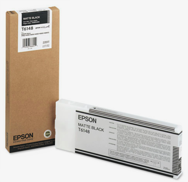 Epson UltraChrome K3 Ink Matte Black 220ml for Stylus Pro 4800, 4880 T614800