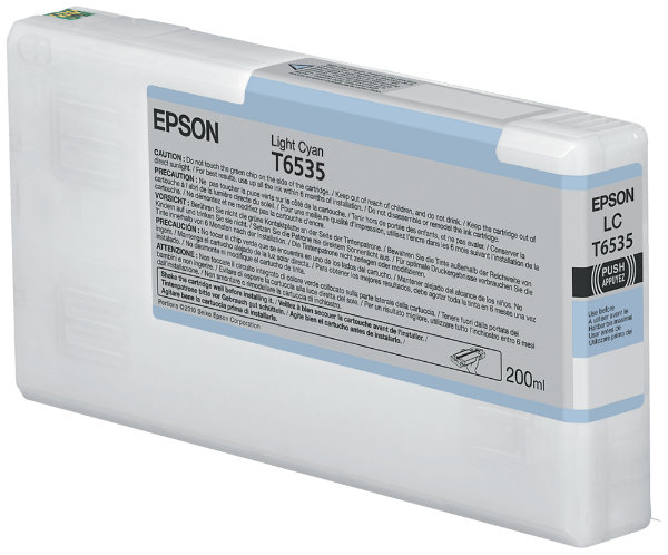 Epson UltraChrome HDR Ink Light Cyan 200ml for Stylus Pro 4900 - T653500	