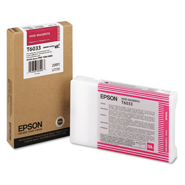 Epson UltraChrome K3 Ink Vivid Magenta 220ml for Stylus Pro 7880, 9880 - T603300