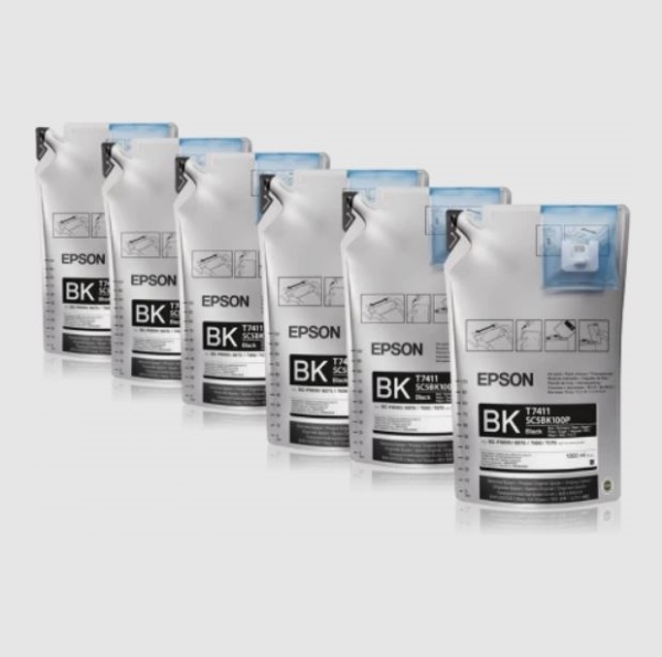 Epson UltraChrome DS Black Ink Packs 6 x 1000mL for SureColor F7170, F6070, F7070 T741100	