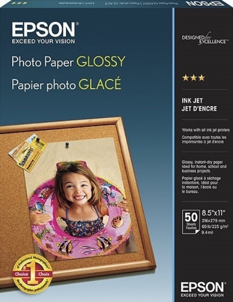 Epson Photo Paper Glossy, 8.5" x 11" - 50 sheets