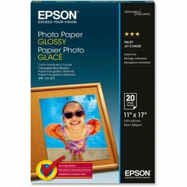 Epson Photo Paper Glossy, 11" x 17" - 20 sheets