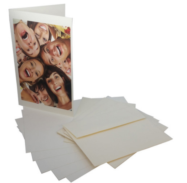 PremierArt Smooth Hot Press Fine Art Museum Grade Natural White 10" x 7" - 100 Scored Greeting Cards
