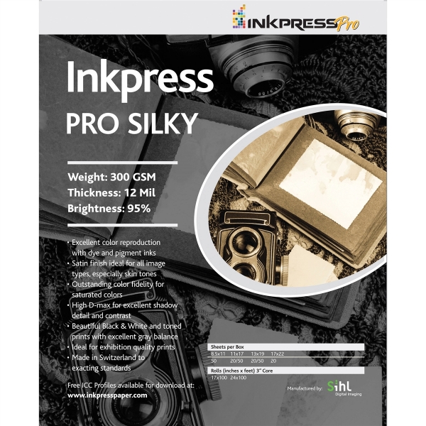 Inkpress Pro Silky 300gsm 11" x 17" - 20 Sheets