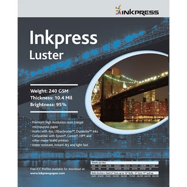 Inkpress Luster Paper 240gsm 11" x 17" - 20 Sheets