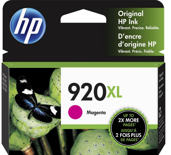 HP 920XL High Yield Magenta Ink Cartridge for HP OfficeJet 6000, 6500, 6500A, 7500A - CD973AN