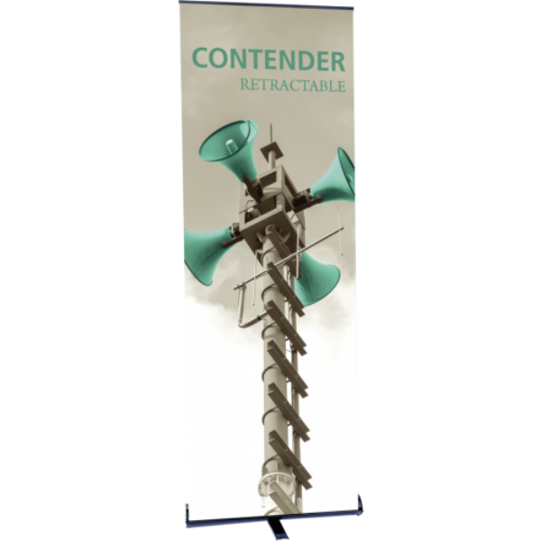 Orbus Contender Mini 23.5" Wide Single Sided Retractable Banner Stand  (Black)