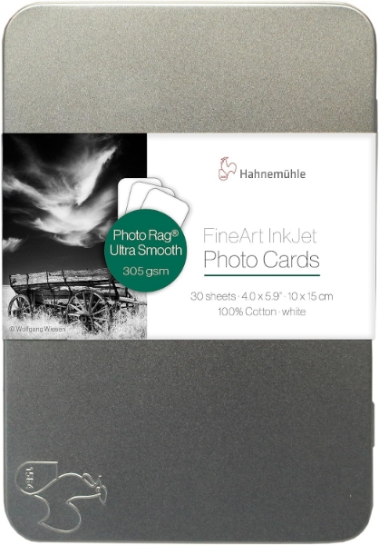 Hahnemühle Photo Rag® Ultra Smooth 305gsm Photo Cards 4"x6" 30 Sheets	