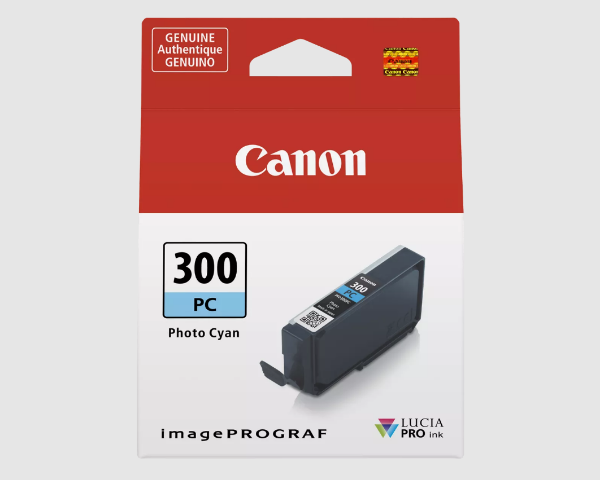 Canon LUCIA PRO PFI 300 Photo Cyan Ink Cartridge for imagePROGRAF PRO 300	